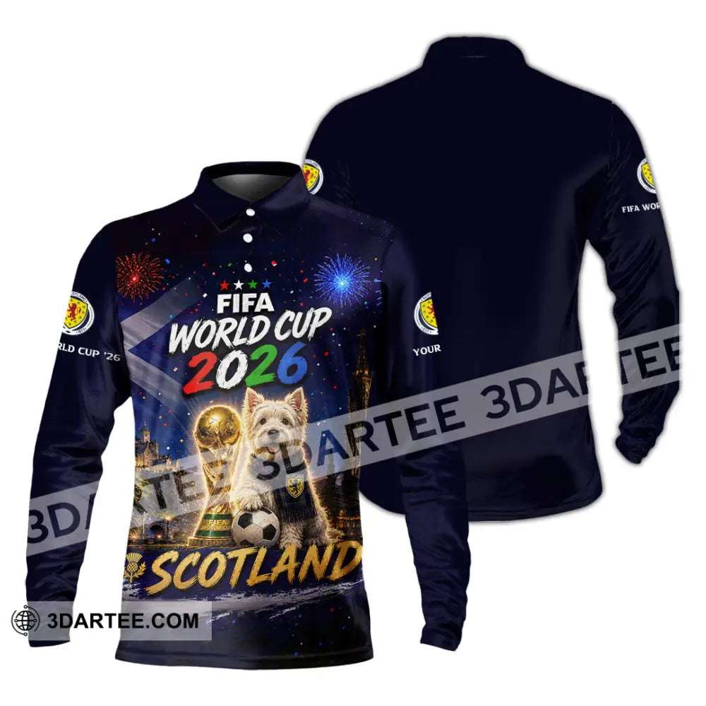 Unisex Shirt - Custom Scotland World Cup 2026 Shirt - Long Sleeve Polo / S - T-shirt