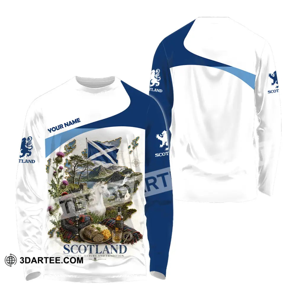 Unisex Shirt - Custom Scotland Shirt - Long Sleeve Shirt / S - T-shirt