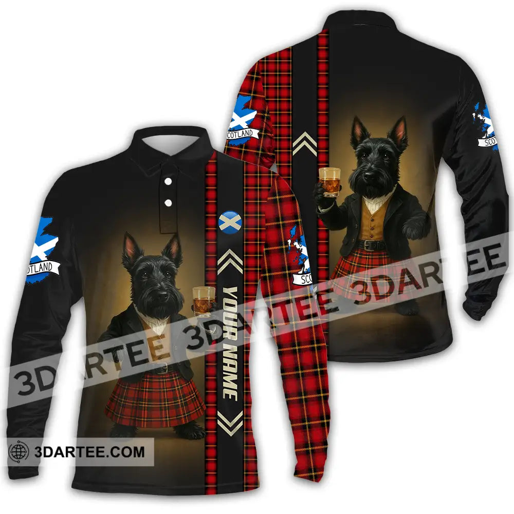 Unisex Shirt - Custom Scotland Pet Lover Shirt Long Sleeve Polo / S T-shirt