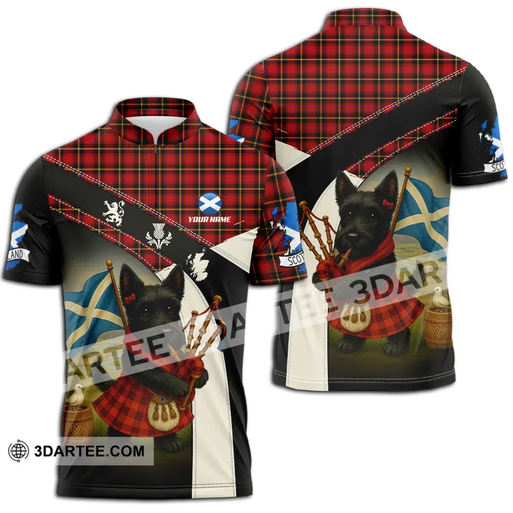 Unisex Shirt - Custom Scotland Pet Lover Shirt Zipper Polo Shirt / S T-shirt