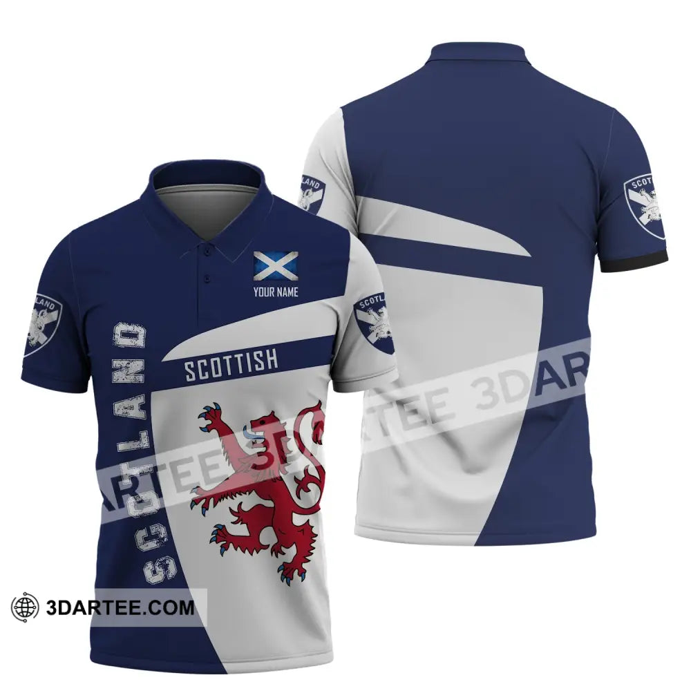 Unisex Shirt Custom Scotland Scottish T-Shirt Clothing Polo / S