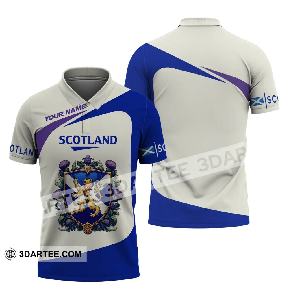 Unisex Shirt Custom Scotland Scottish T-Shirt Lover Polo / S