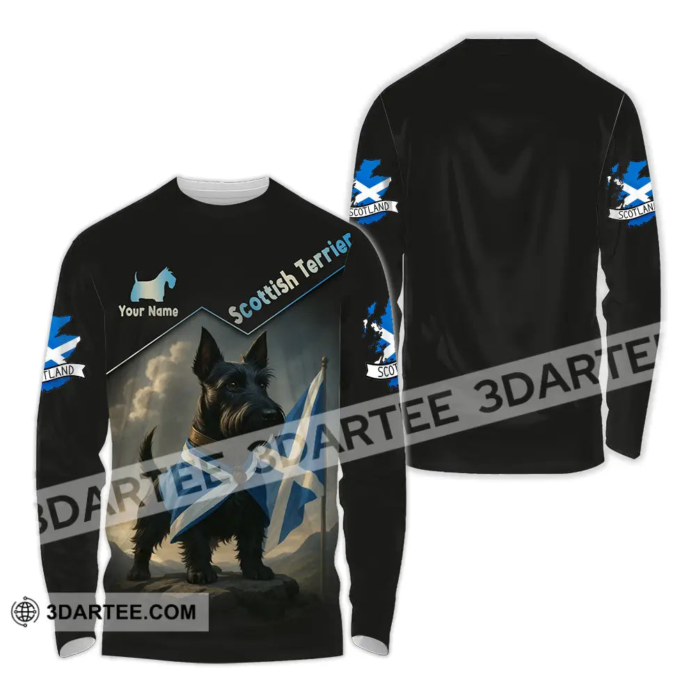 Unisex Shirt - Custom Scotland Terrier Pet Lover Shirt Long Sleeve Shirt / S T-shirt