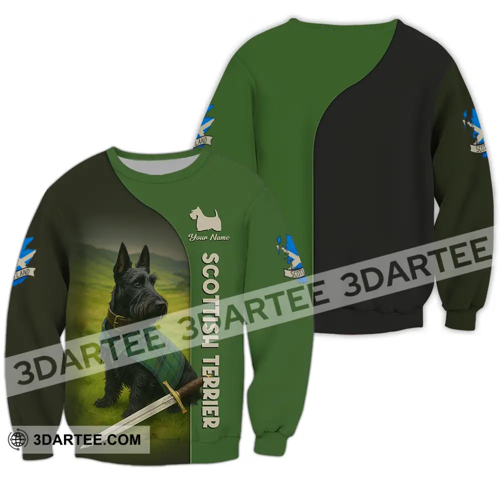Unisex Shirt - Custom Scotland Terrier Pet Lover Shirt Long Sleeve / S T-shirt