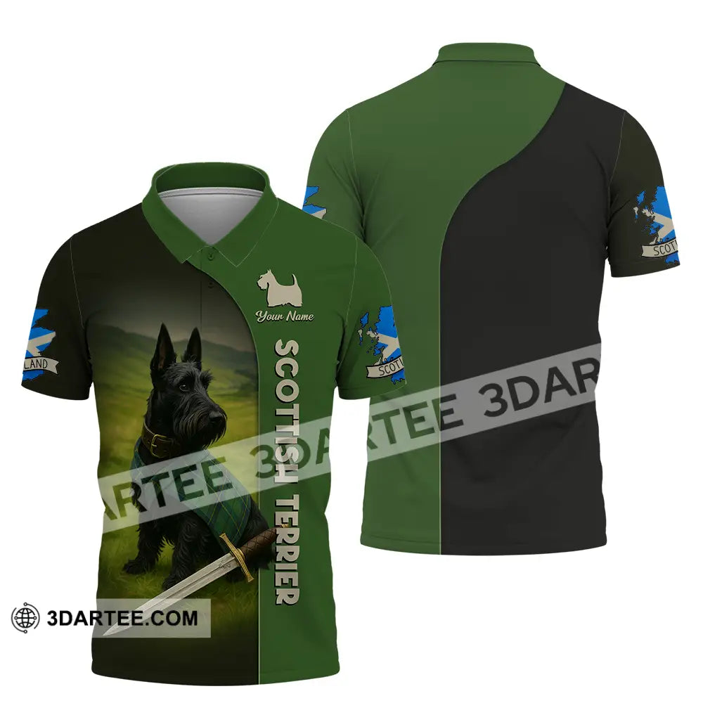 Unisex Shirt - Custom Scotland Terrier Pet Lover Shirt Polo Shirt / S T-shirt