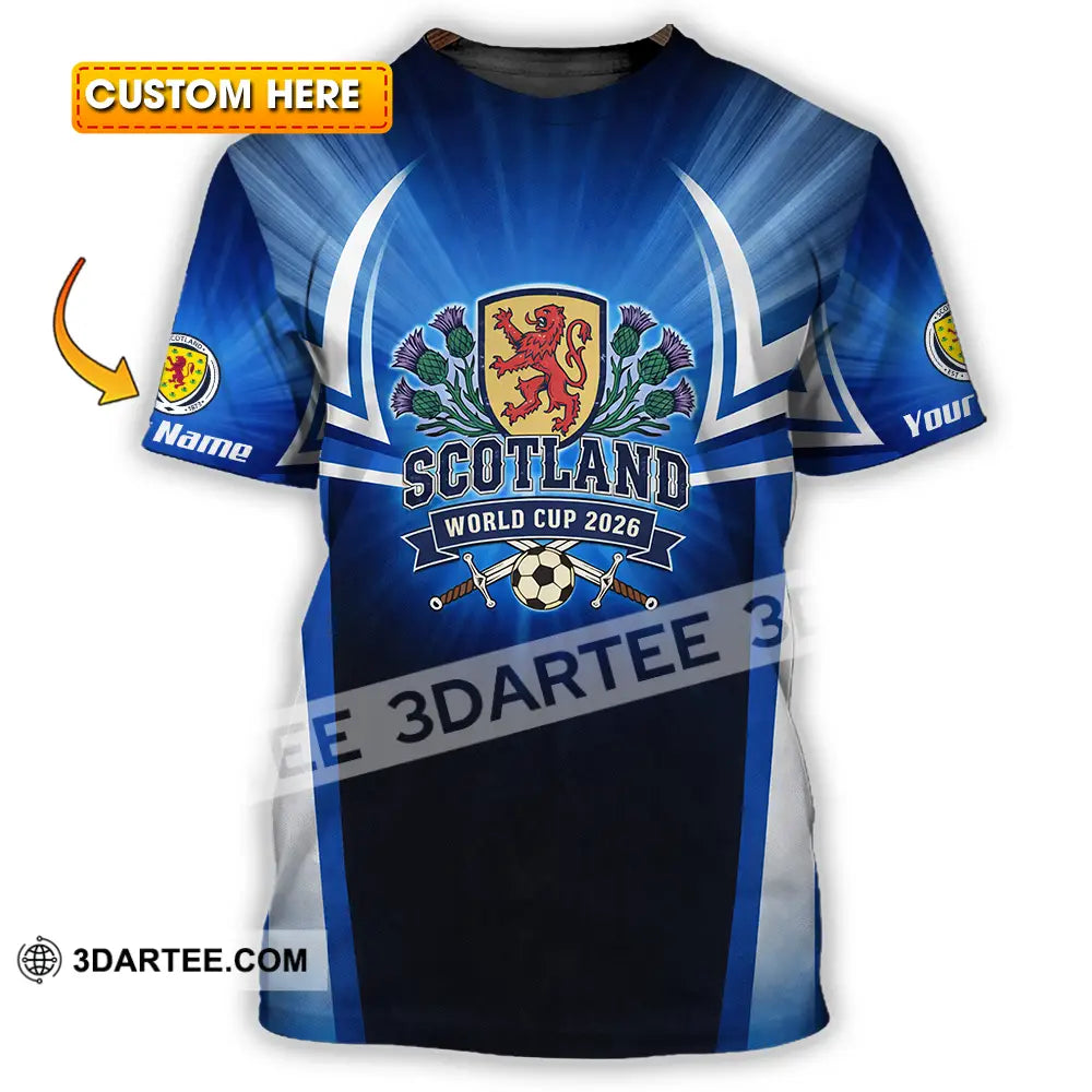 Unisex Shirt - Custom Scotland World Cup 2026 3D Shirt - T-shirt