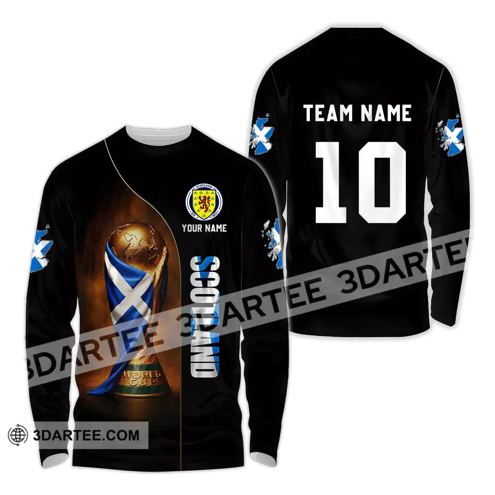 Unisex Shirt - Custom Scotland World Cup 3D Shirt Long Sleeve Shirt / S T-shirt