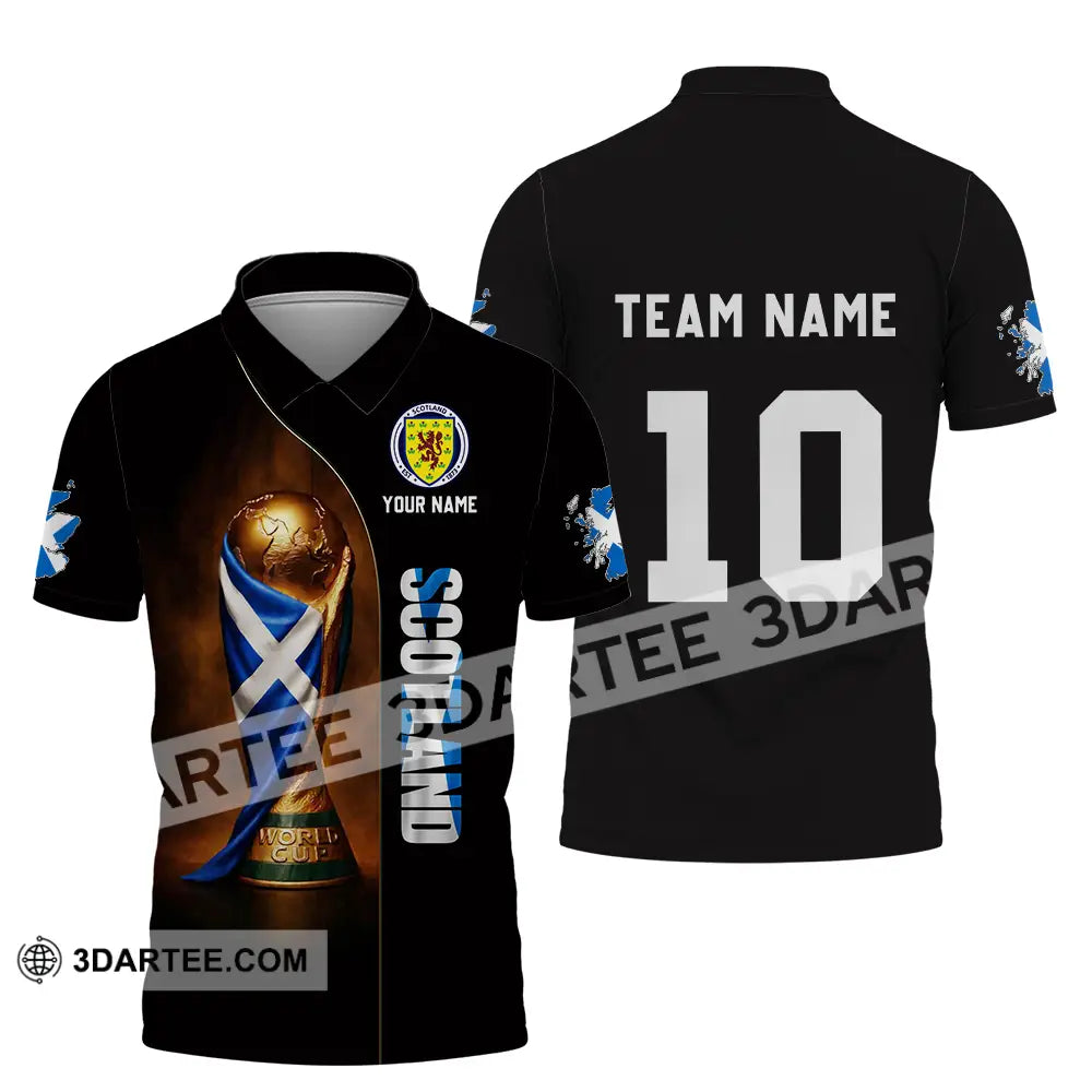 Unisex Shirt - Custom Scotland World Cup 3D Shirt Polo Shirt / S T-shirt