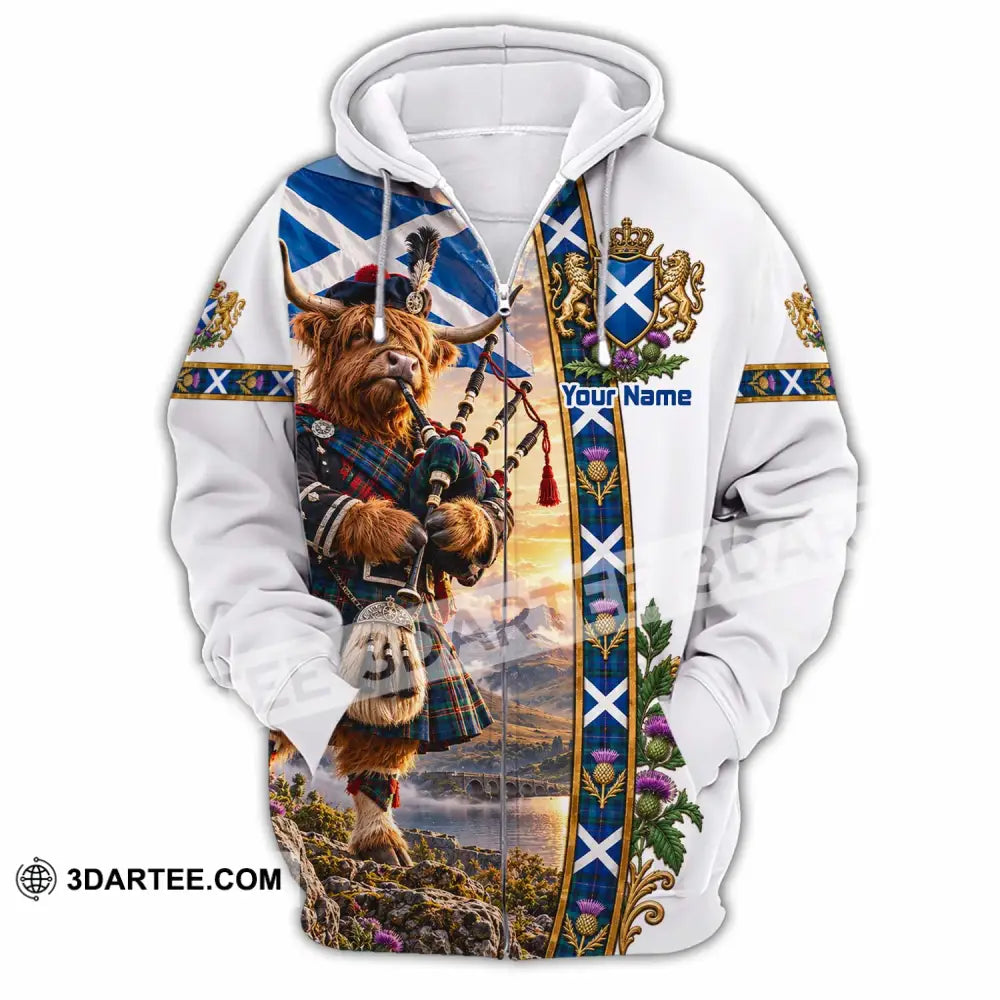 Unisex Shirt - Custom Scotland Shirt - Zipper Hoodie / S - T-shirt