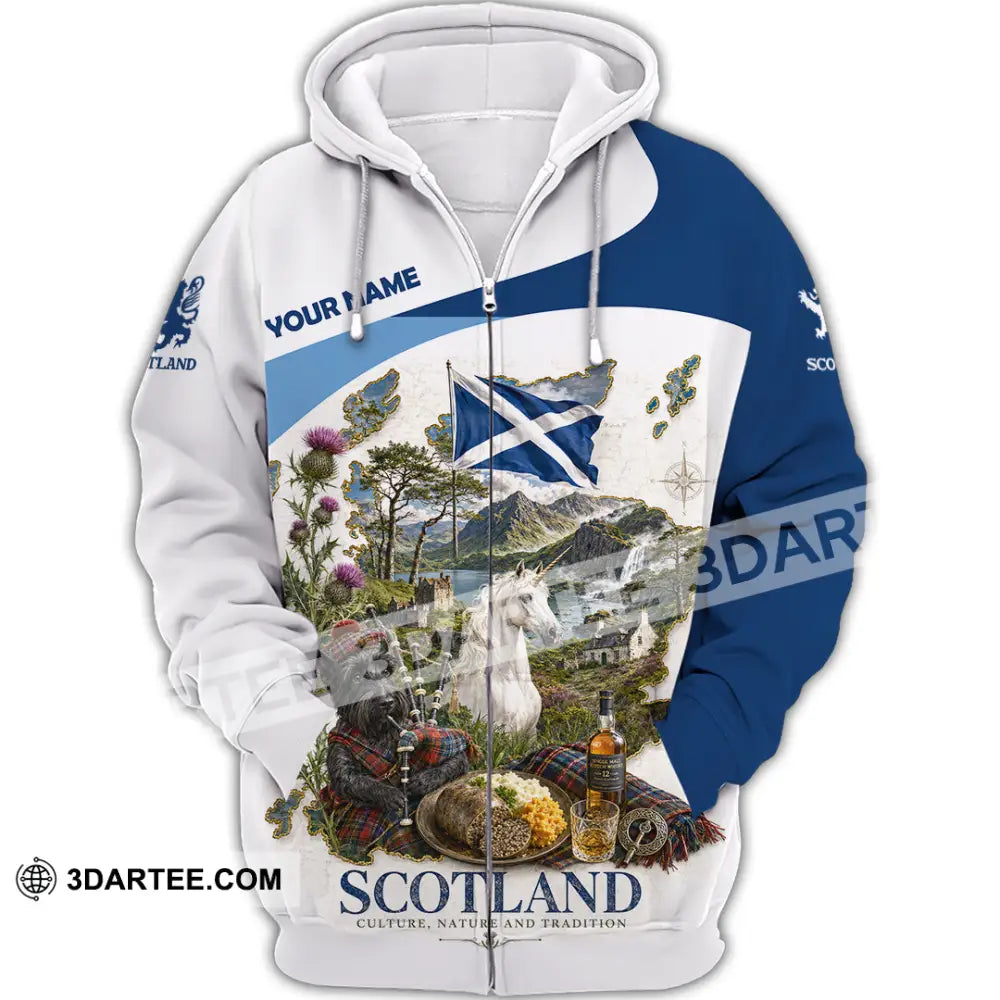 Unisex Shirt - Custom Scotland Shirt - Zipper Hoodie / S - T-shirt