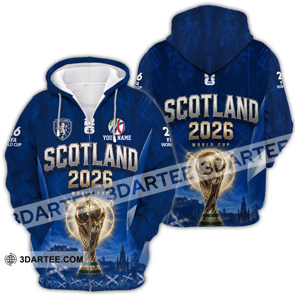 Unisex Shirt - Custom Scotland World Cup 2026 Shirt - Zipper Hoodie / S - T-shirt