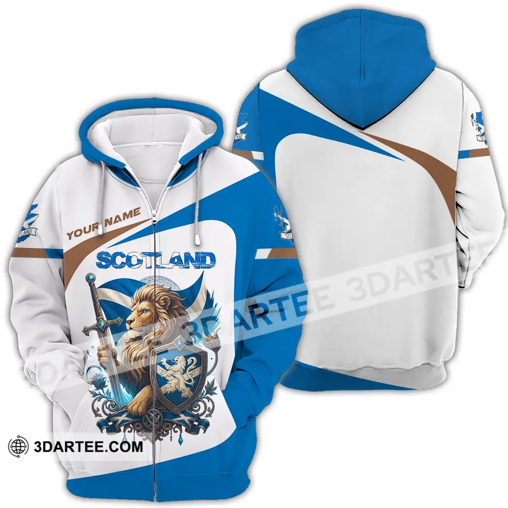 Unisex Shirt - Custom Scotland Shirt Zipper Hoodie / S T-shirt