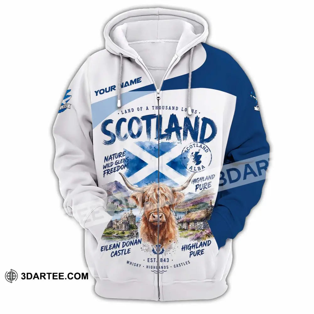 Unisex Shirt - Custom Scotland Shirt - Zipper Hoodie / S - T-shirt