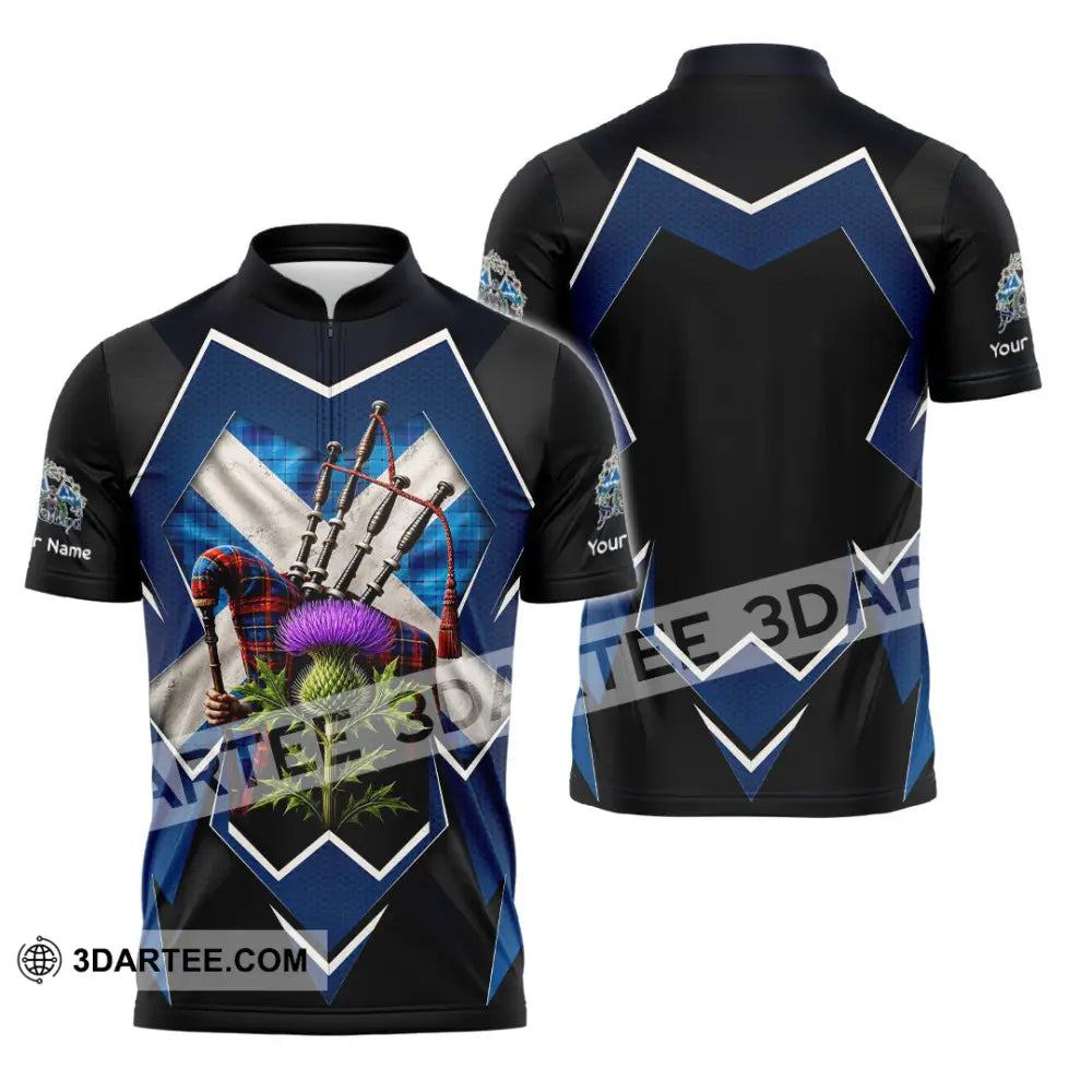 Unisex Shirt - Custom Scotland Shirt - Zipper Polo Shirt / S - T-shirt