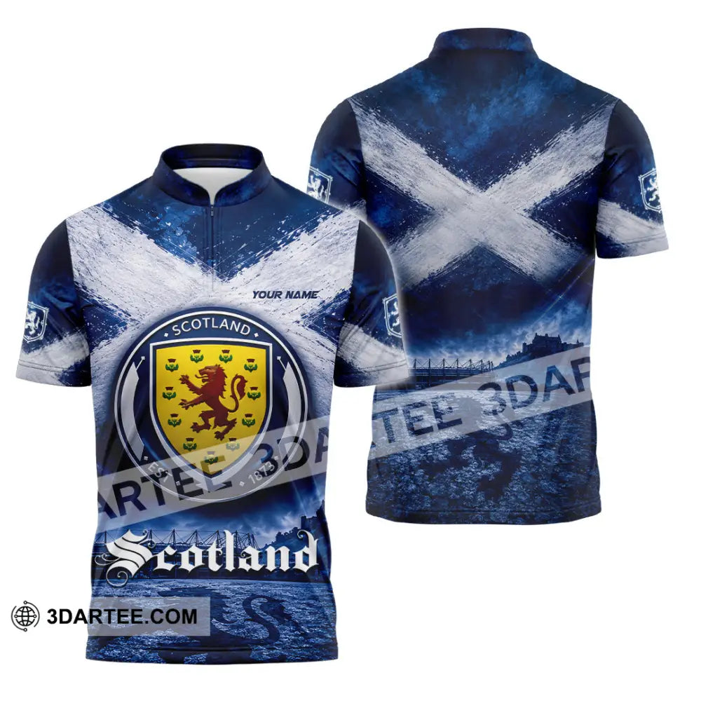 Unisex Shirt - Custom Scotland Shirt - Zipper Polo Shirt / S - T-shirt