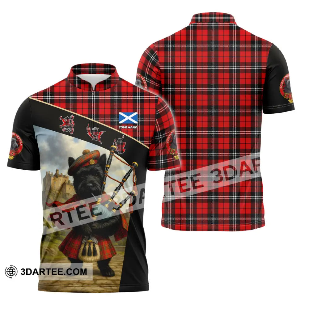 Unisex Shirt - Custom Scotland Shirt Zipper Polo Shirt / S T-shirt
