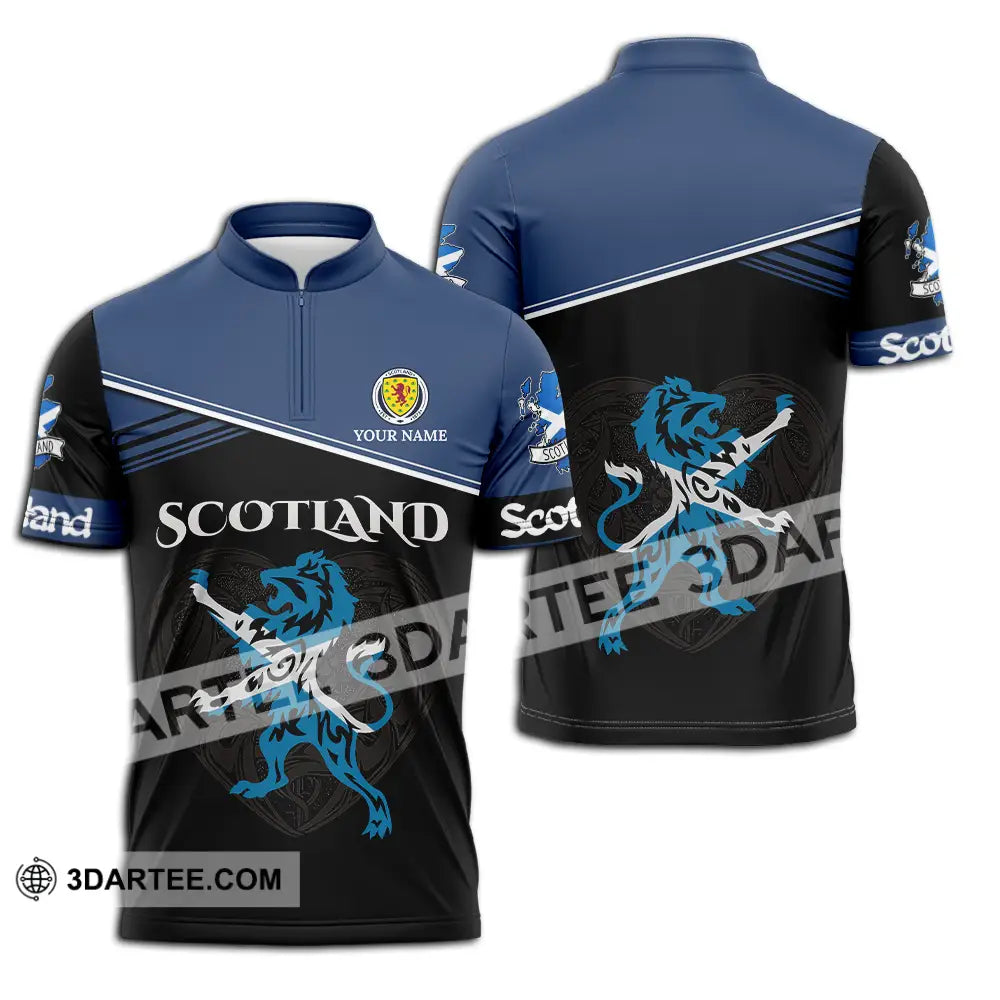 Unisex Shirt - Custom Scotland Shirt Zipper Polo Shirt / S T-shirt