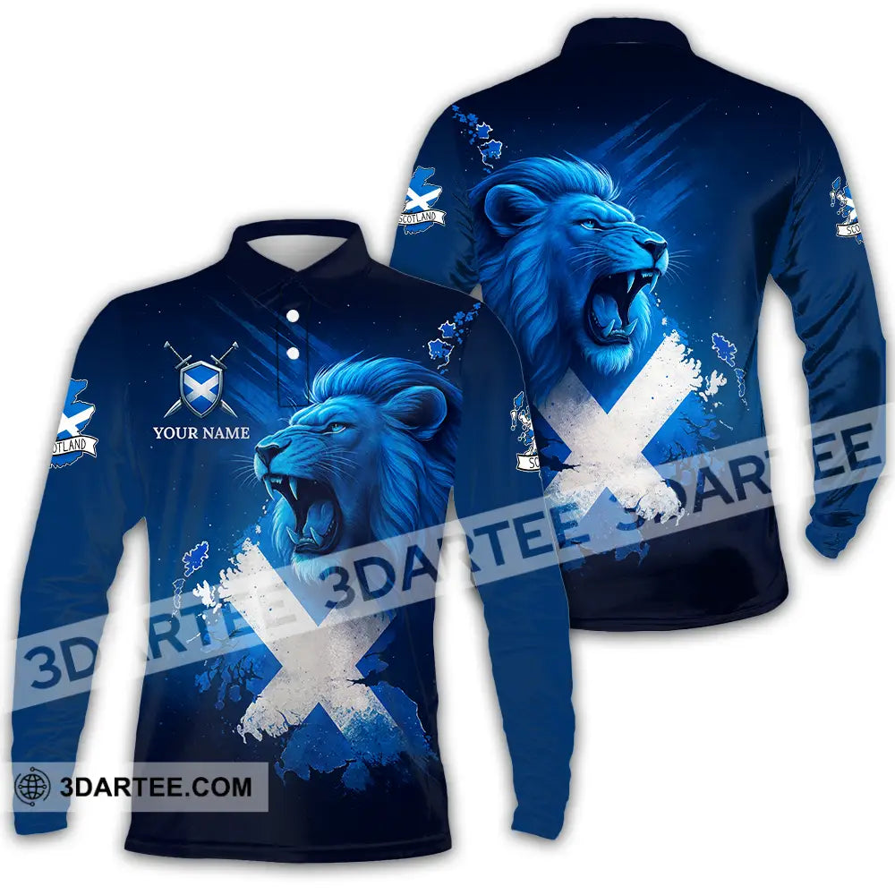 Unisex Shirt - Custom Scottish 3D Shirt Long Sleeve Polo / S T-shirt