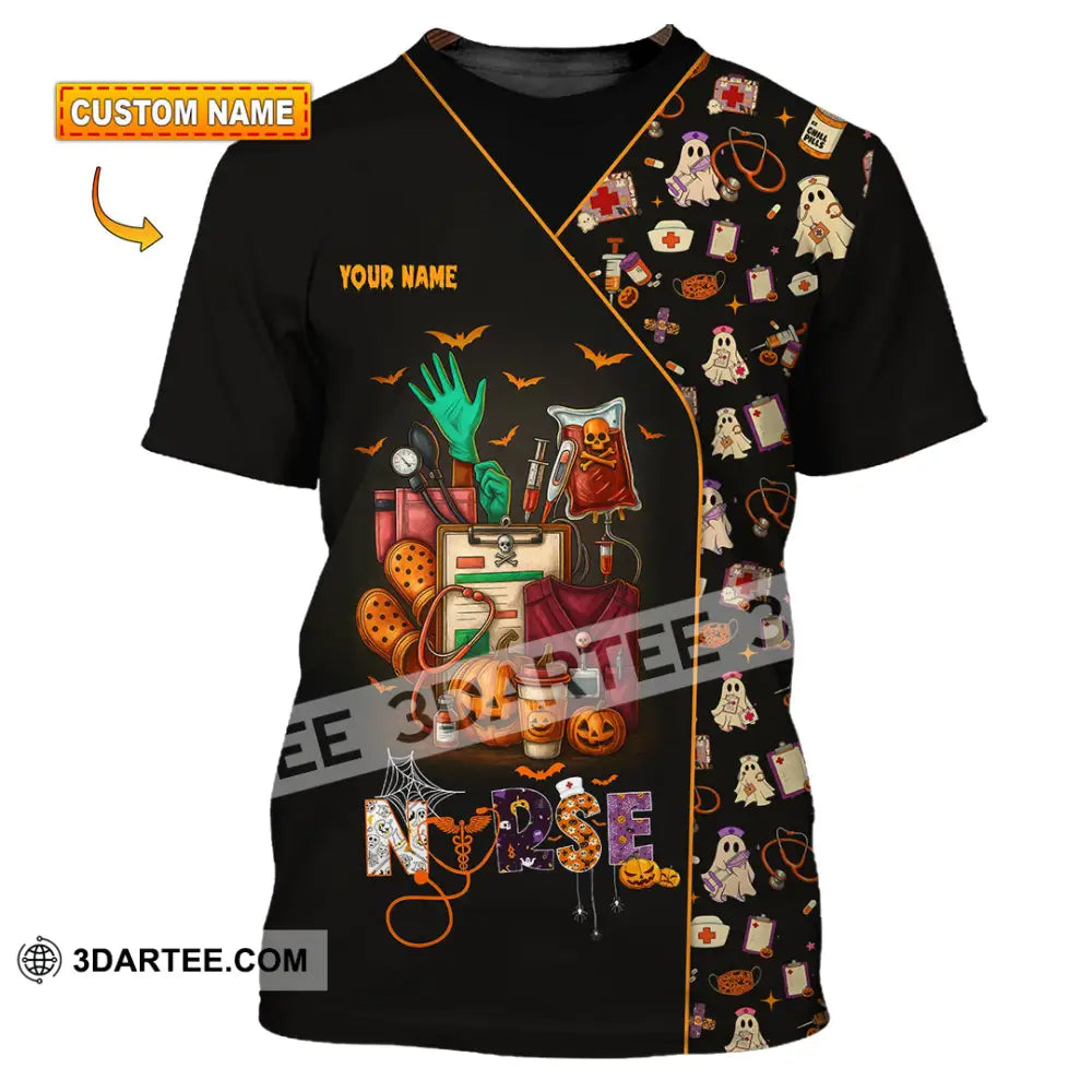 Unisex Shirt - Custom Scrubstar Fright Friends Nurse Halloween Shirt T-shirt