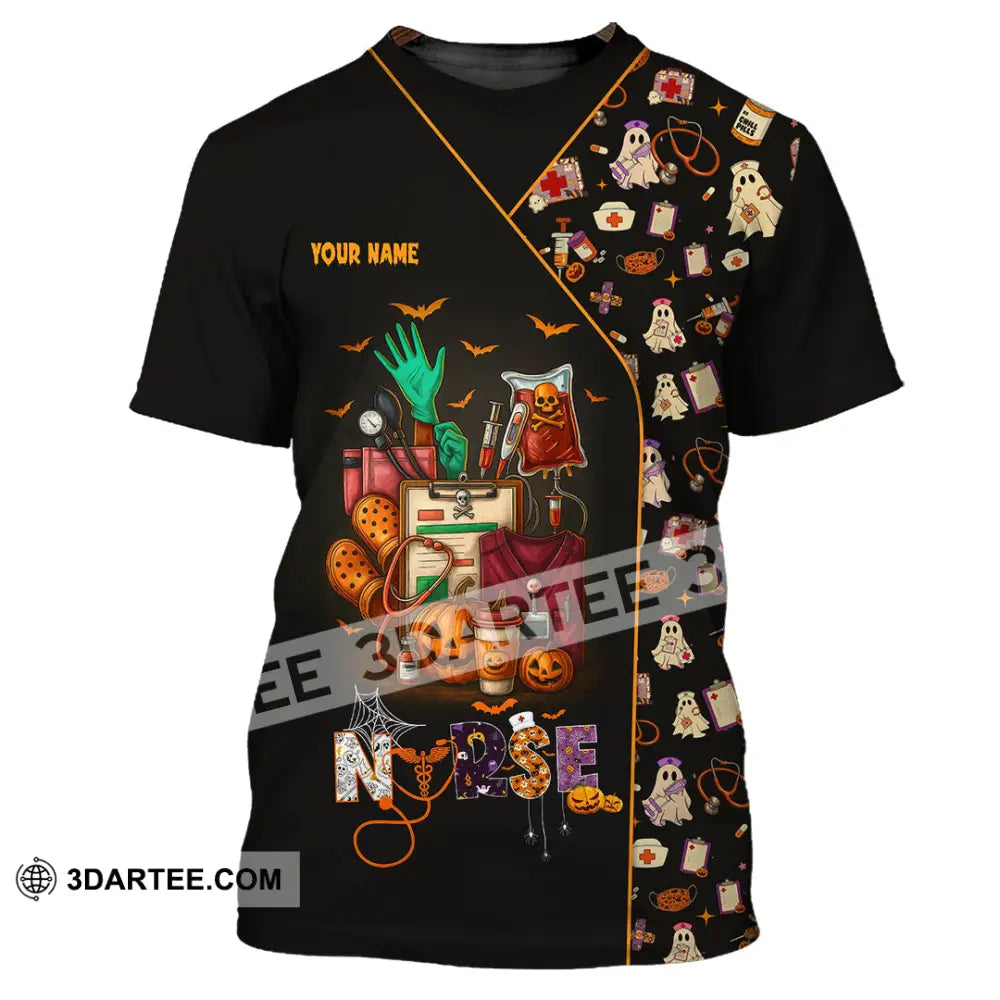 Unisex Shirt - Custom Scrubstar Fright Friends Nurse Halloween Shirt T-Shirt / S T-shirt