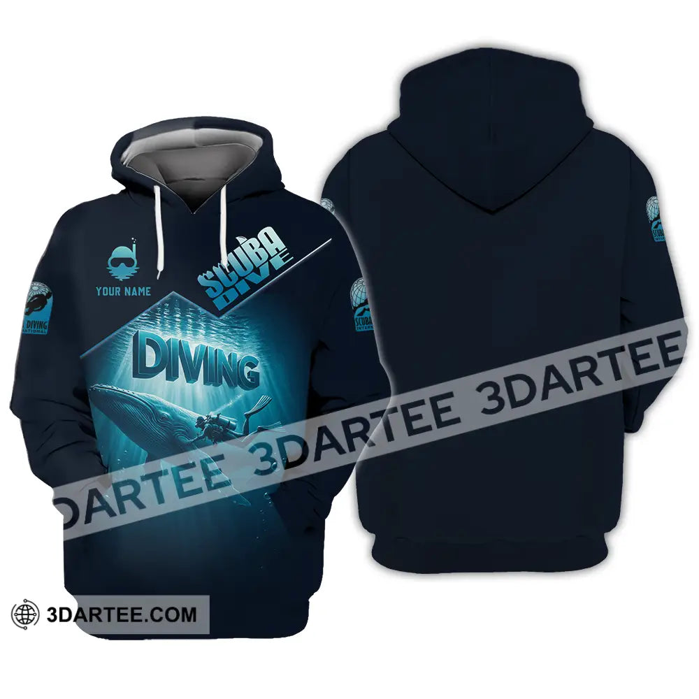 Unisex Shirt - Custom Scuba Diving 3D Shirt Hoodie / S T-shirt