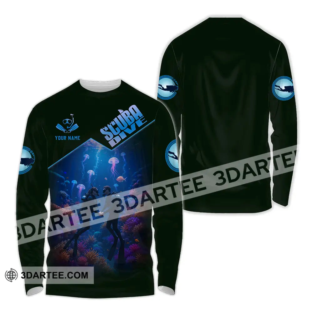 Unisex Shirt - Custom Scuba Diving 3D Shirt Long Sleeve Shirt / S T-shirt