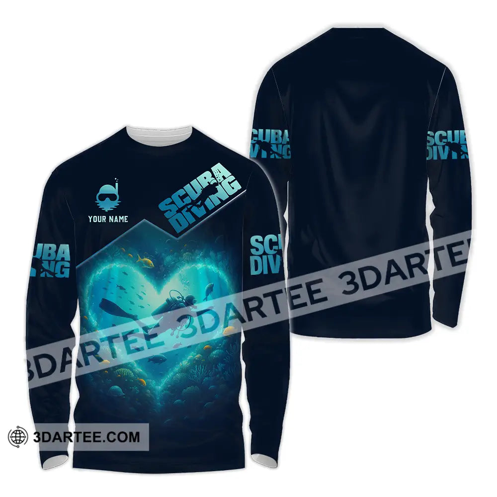 Unisex Shirt - Custom Scuba Diving 3D Shirt Long Sleeve Shirt / S T-shirt