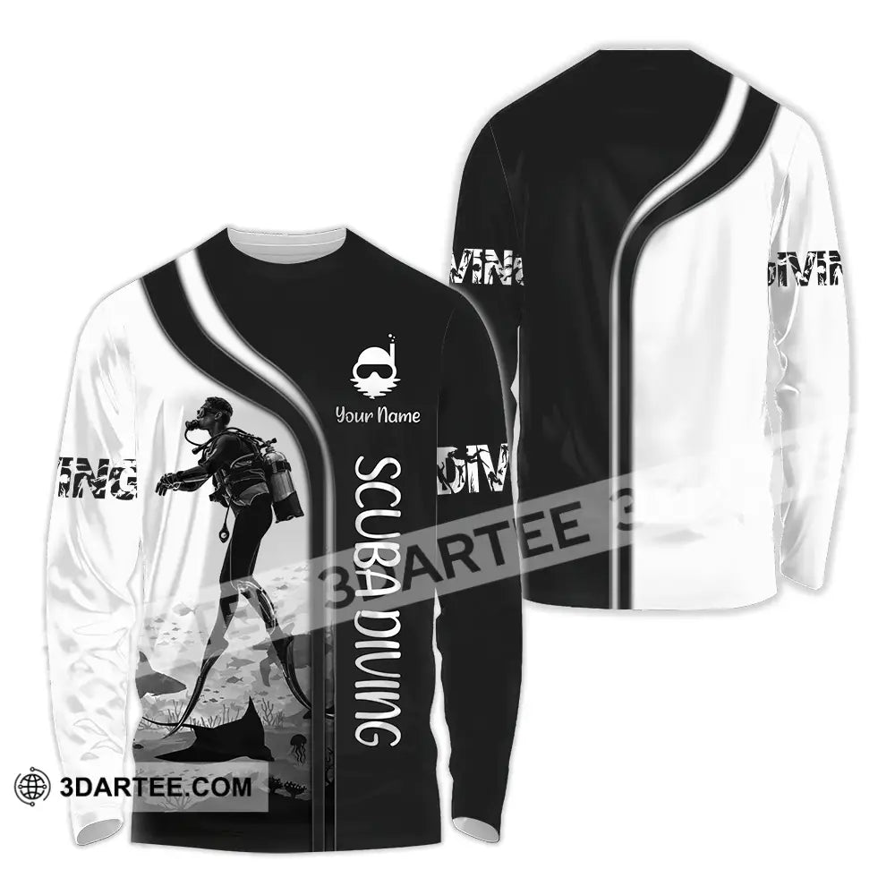 Unisex Shirt - Custom Scuba Diving 3D Shirt Long Sleeve Shirt / S T-shirt