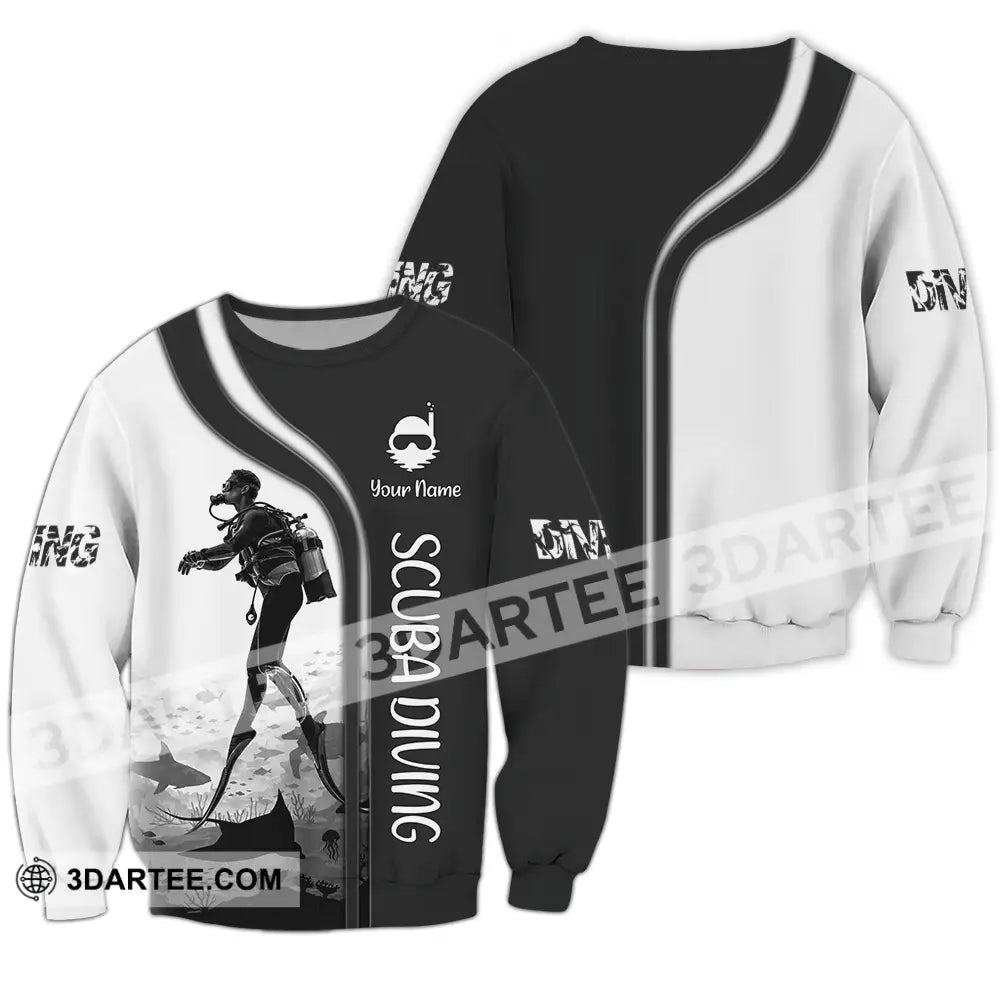 Unisex Shirt - Custom Scuba Diving 3D Shirt Long Sleeve / S T-shirt