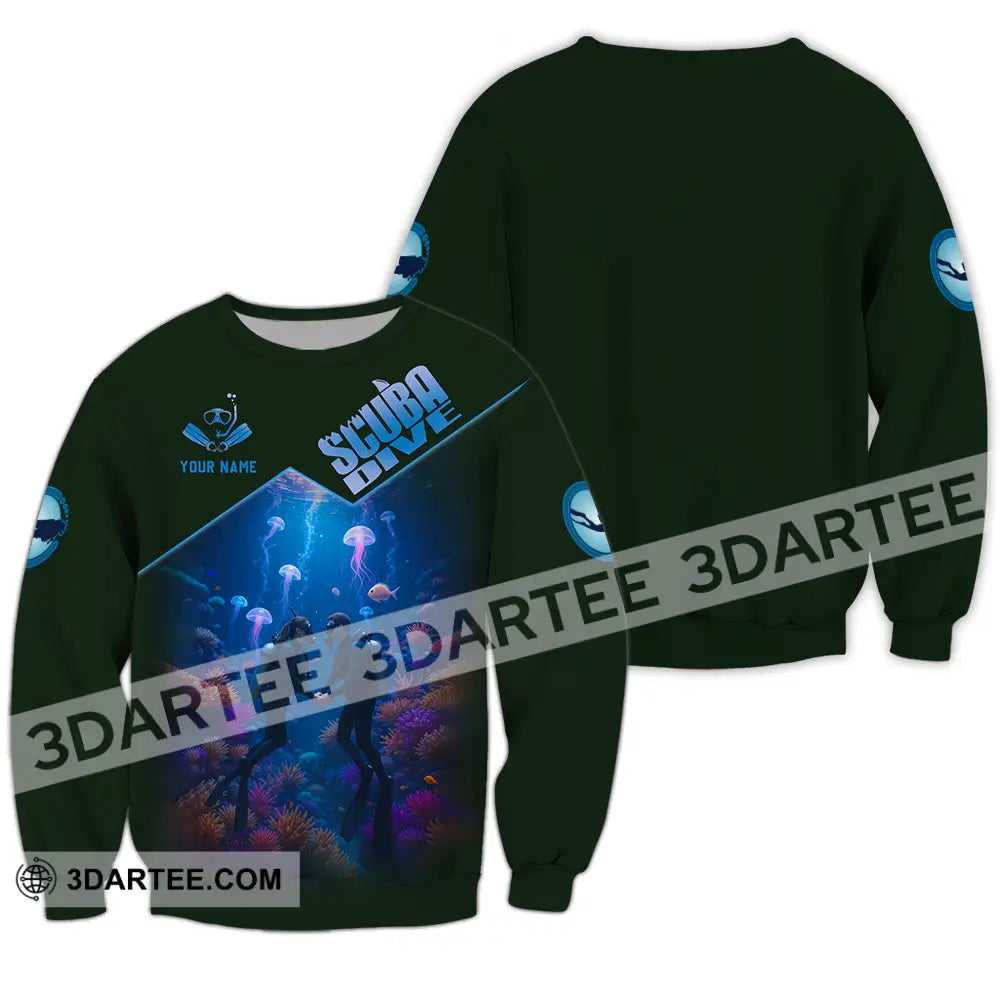 Unisex Shirt - Custom Scuba Diving 3D Shirt Long Sleeve / S T-shirt