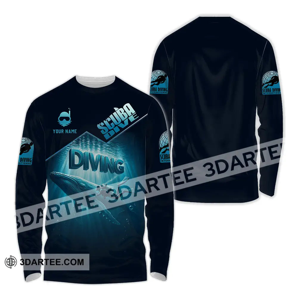 Unisex Shirt - Custom Scuba Diving 3D Shirt Long Sleeve Shirt / S T-shirt