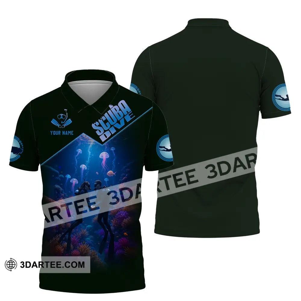 Unisex Shirt - Custom Scuba Diving 3D Shirt Polo Shirt / S T-shirt