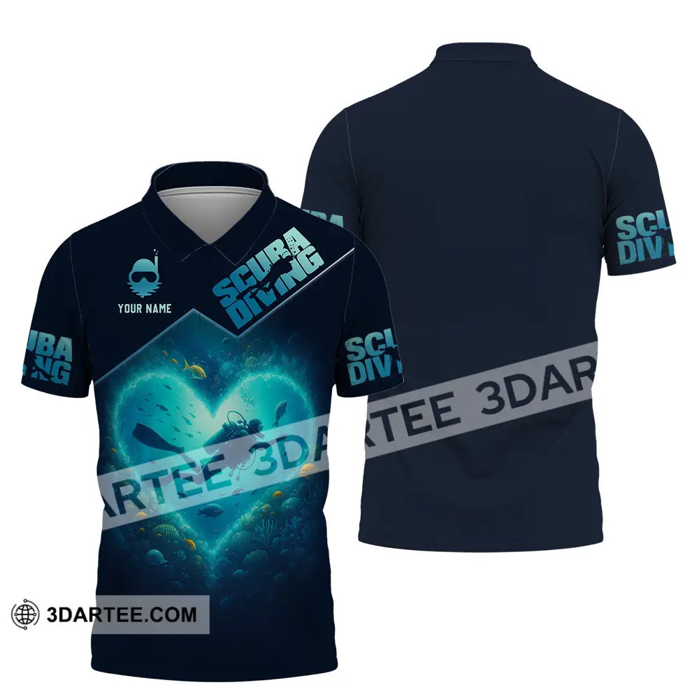Unisex Shirt - Custom Scuba Diving 3D Shirt Polo Shirt / S T-shirt
