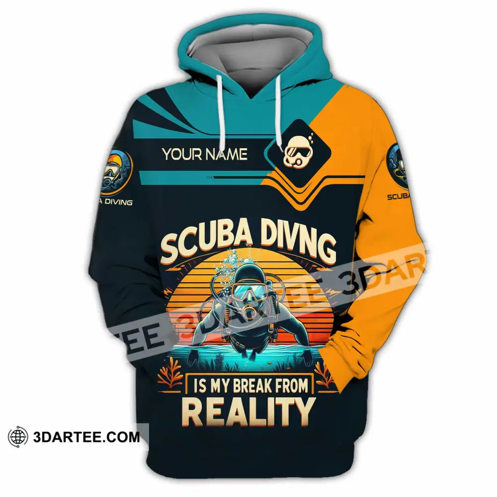 Unisex Shirt Custom Scuba Diving Is My Break From Reality Shirt Hoodie / S T shirt