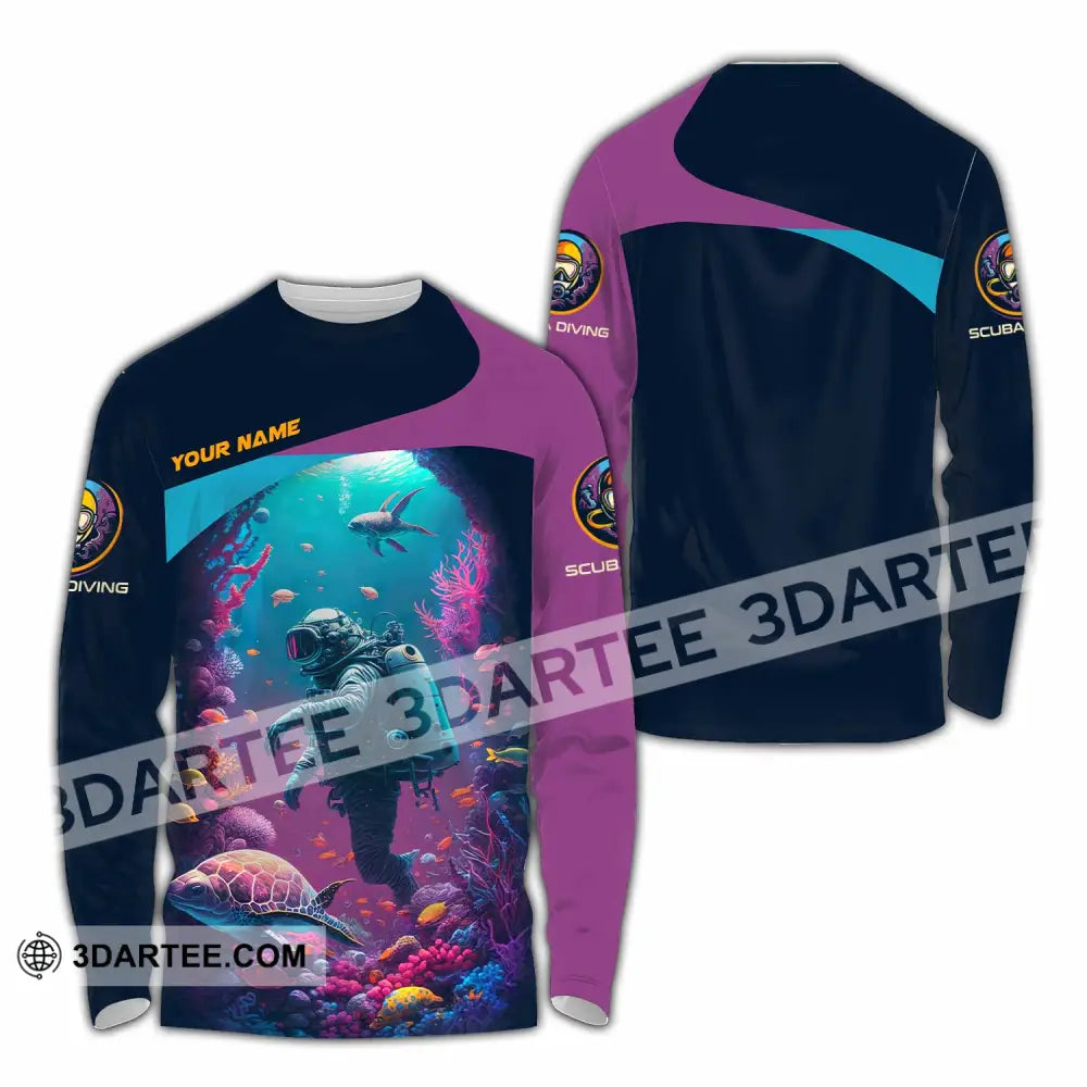 Unisex Shirt Custom Scuba Diving Shirt Long Sleeve Shirt / S T shirt