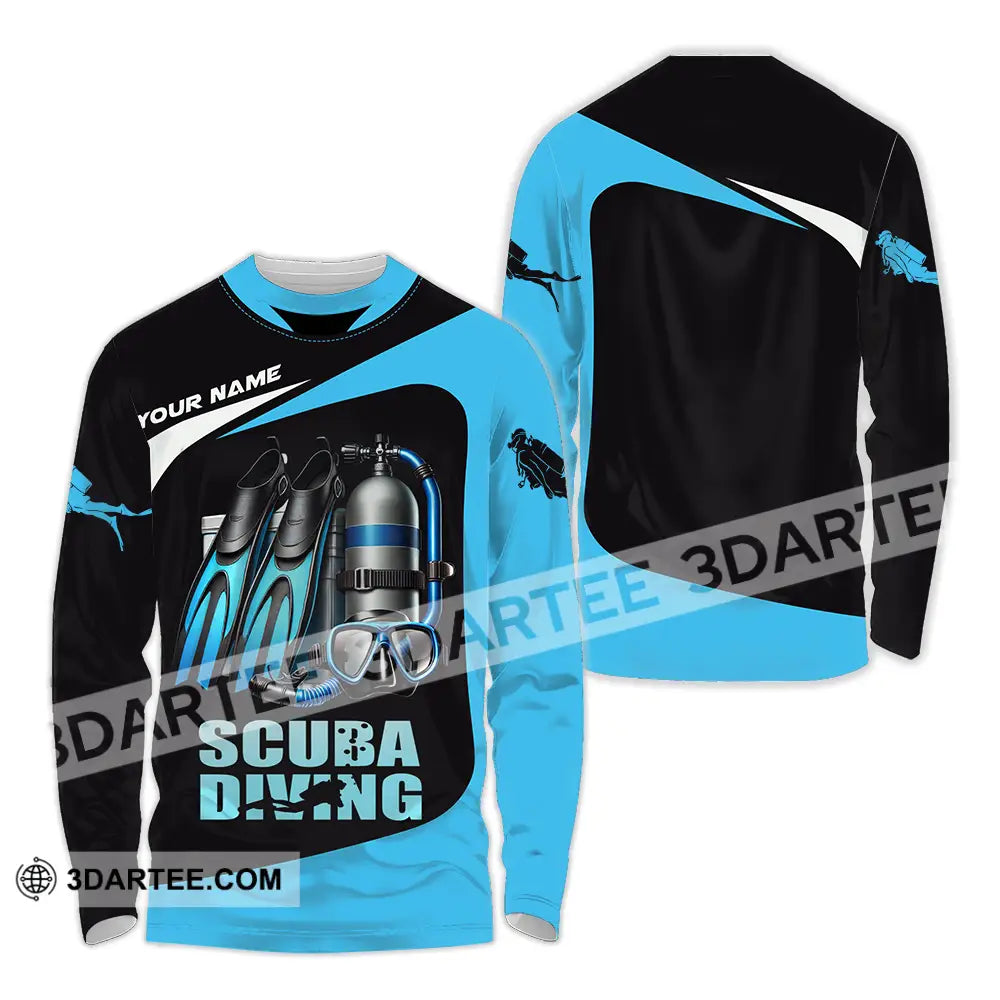 Unisex Shirt - Custom Scuba Diving Lover Shirt Long Sleeve Shirt / S T-shirt