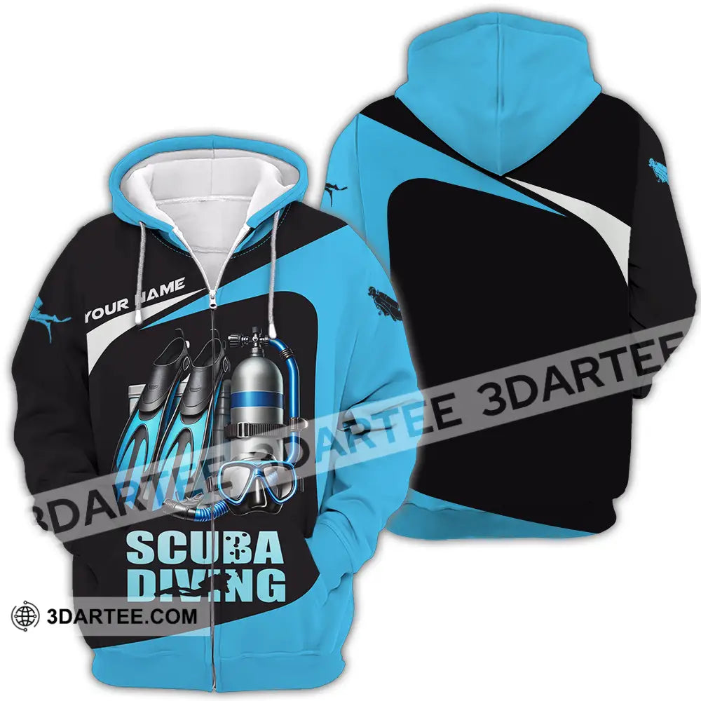 Unisex Shirt - Custom Scuba Diving Lover Shirt Zipper Hoodie / S T-shirt