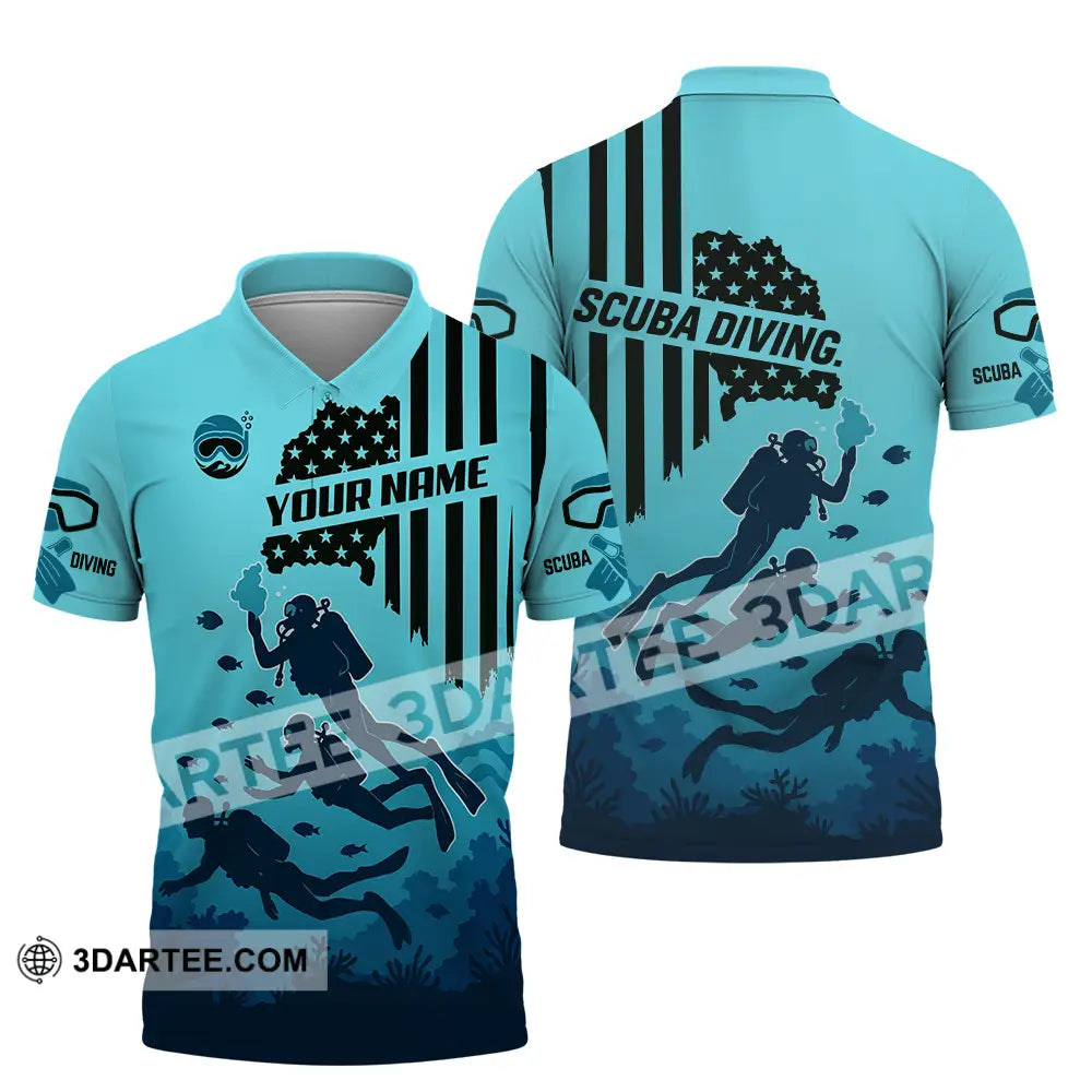 Unisex Shirt - Custom Scuba Diving Shirt Polo Shirt / S T-shirt