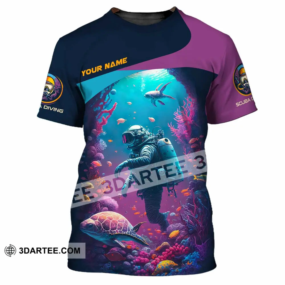 Unisex Shirt Custom Scuba Diving Shirt T Shirt / S T shirt