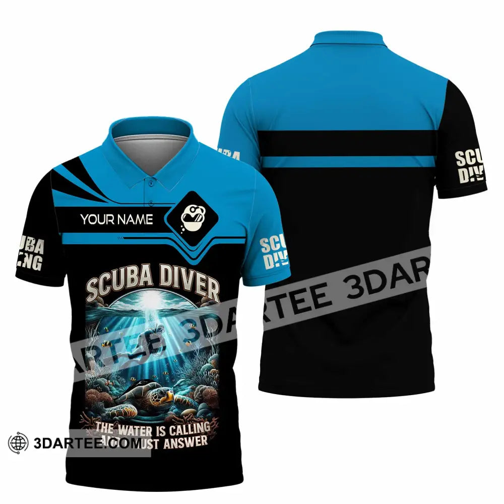 Unisex Shirt - Custom Scuba Diving The Water Is Calling And I Must Answer Shirt Polo Shirt / S T-shirt
