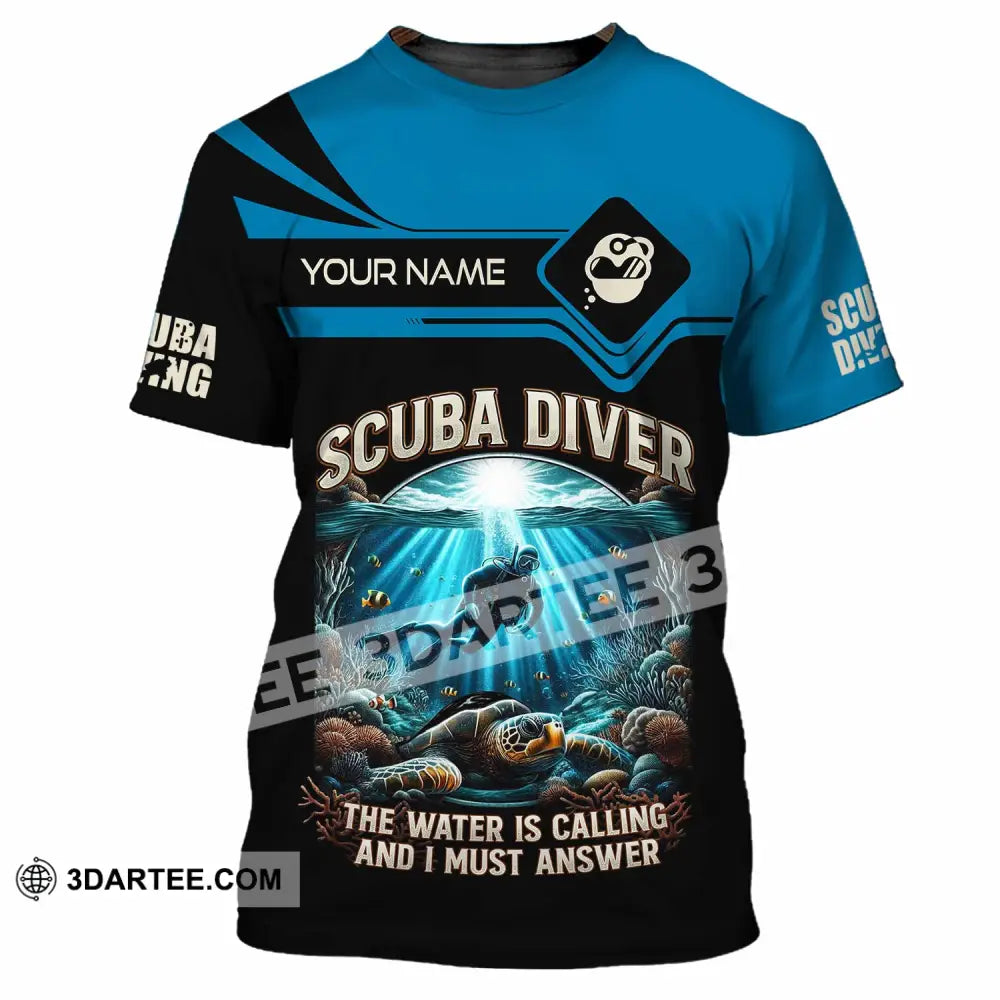Unisex Shirt - Custom Scuba Diving The Water Is Calling And I Must Answer Shirt T-Shirt / S T-shirt