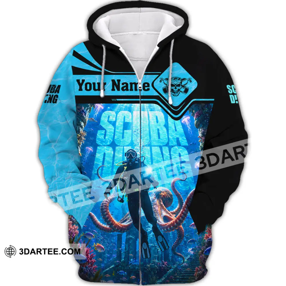 Unisex Shirt - Custom Scuba Diving Shirt - Zipper Hoodie / S - T-shirt
