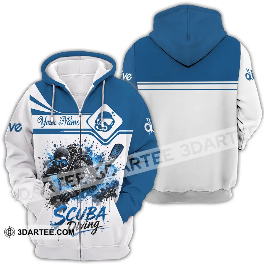 Unisex Shirt - Custom Scuba Diving Shirt - Zipper Hoodie / S - T-shirt