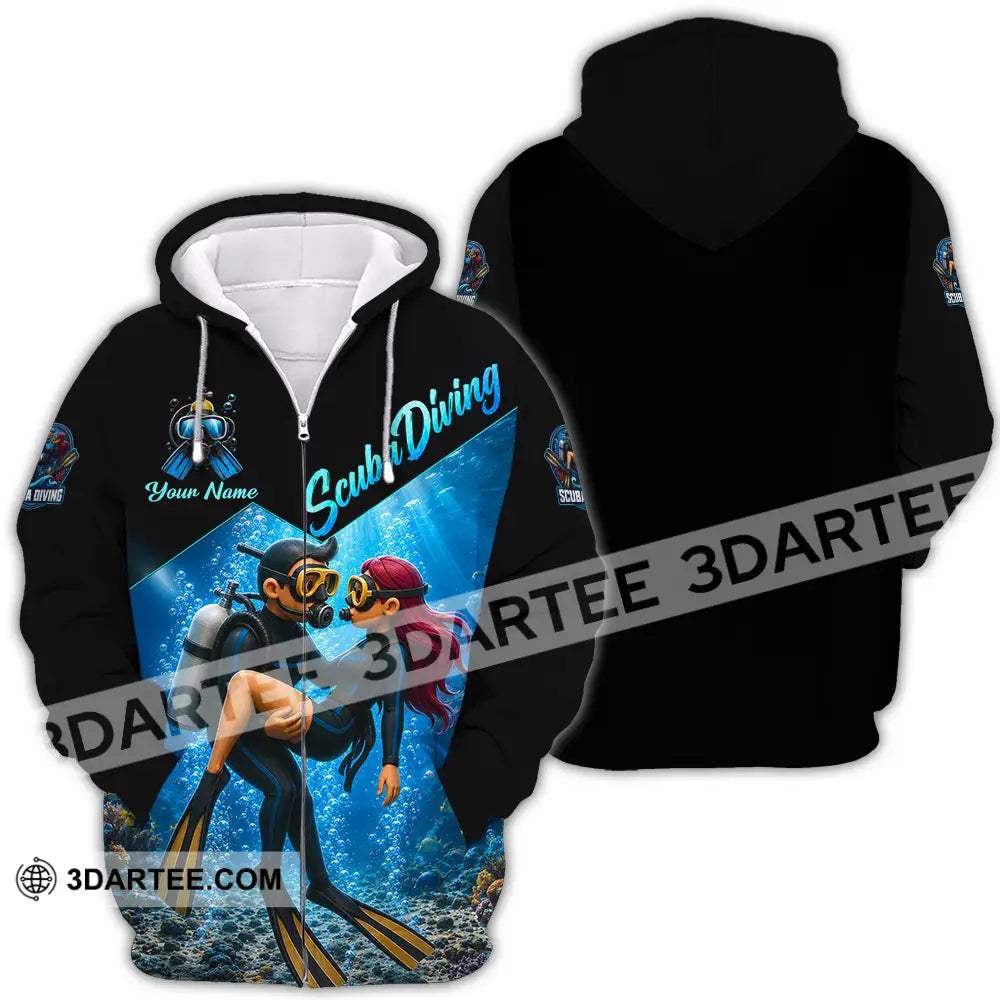 Unisex Shirt - Custom Scuba Diving Shirt - Zipper Hoodie / S - T-shirt
