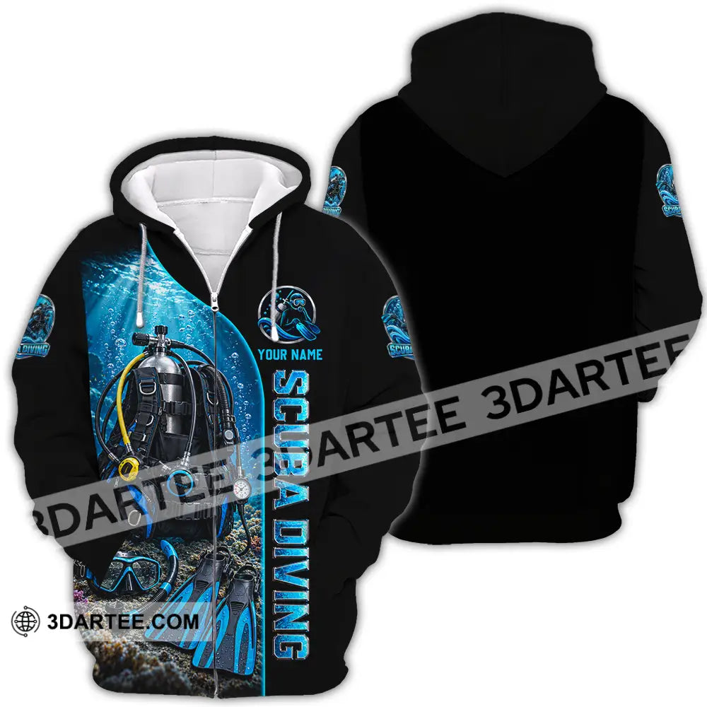 Unisex Shirt - Custom Scuba Diving Shirt - Zipper Hoodie / S - T-shirt