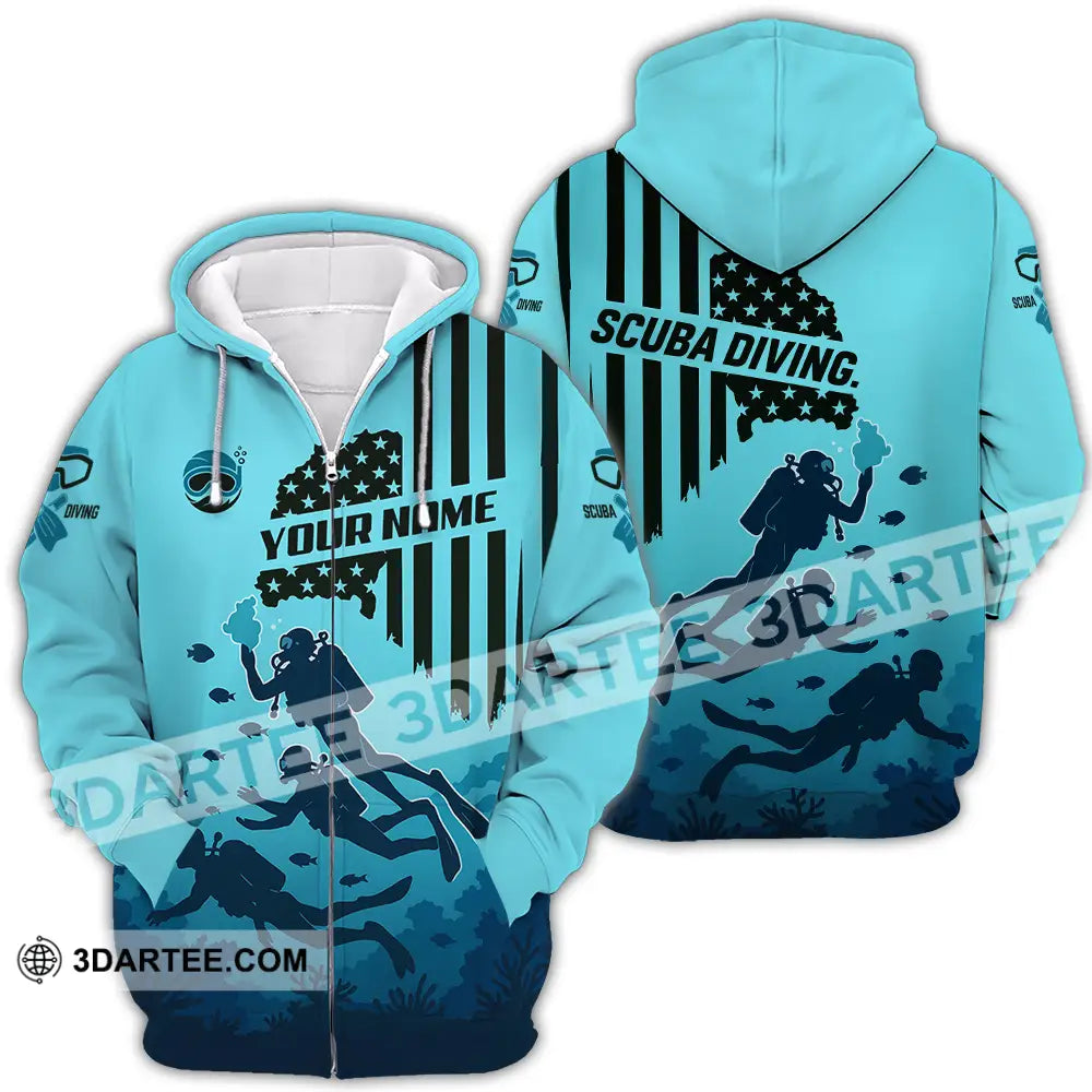 Unisex Shirt - Custom Scuba Diving Shirt Zipper Hoodie / S T-shirt
