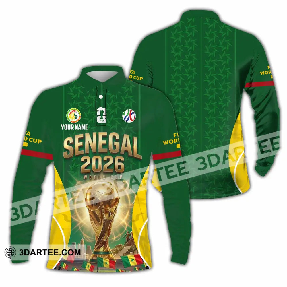 Unisex Shirt - Custom Senegal World Cup 2026 Shirt - Long Sleeve Polo / S - T-shirt