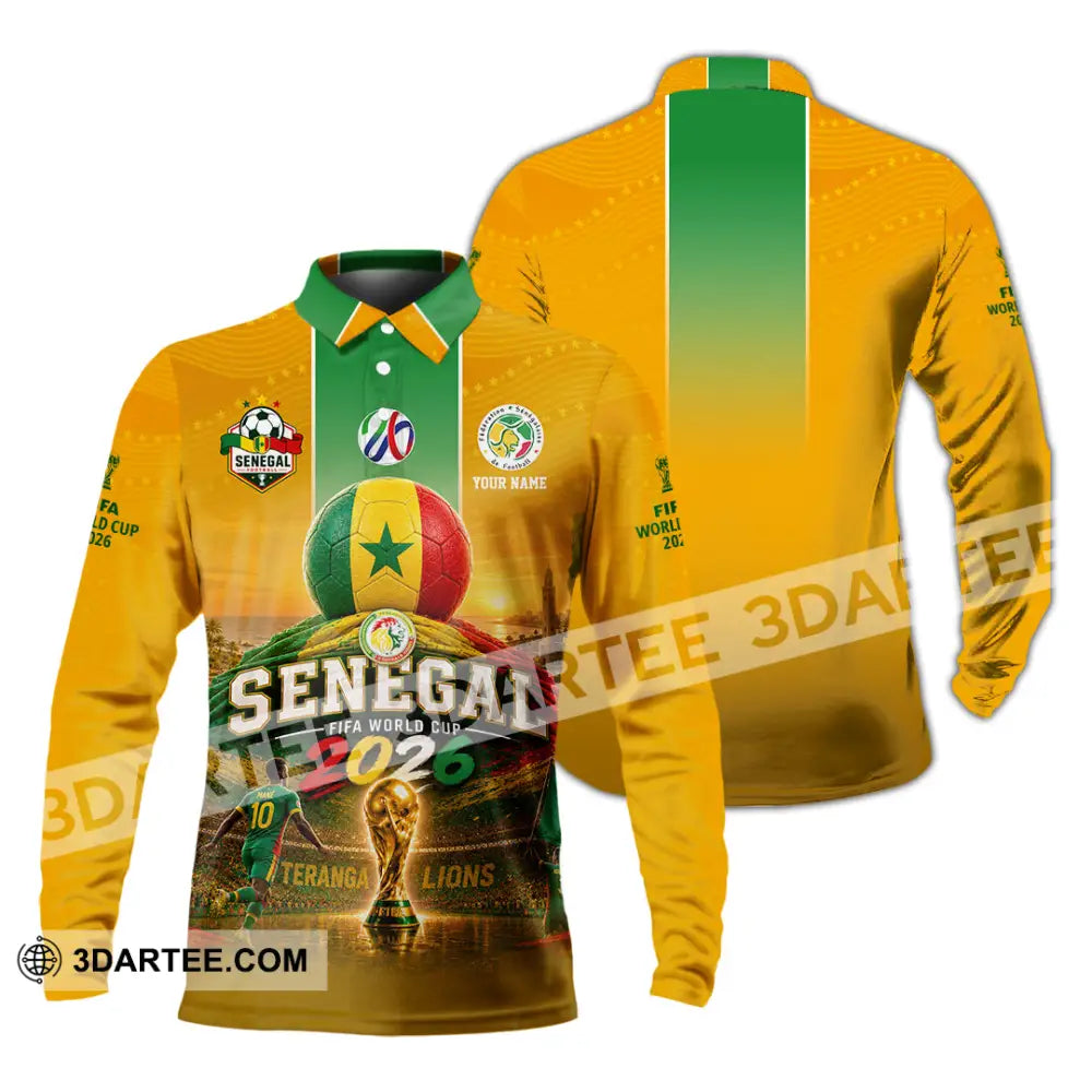 Unisex Shirt - Custom Senegal World Cup 2026 Shirt - Long Sleeve Polo / S - T-shirt