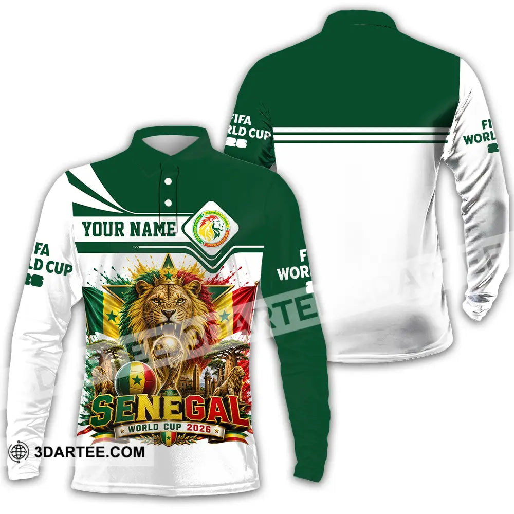 Unisex Shirt - Custom Senegal World Cup 2026 Shirt - Long Sleeve Polo / S - T-shirt