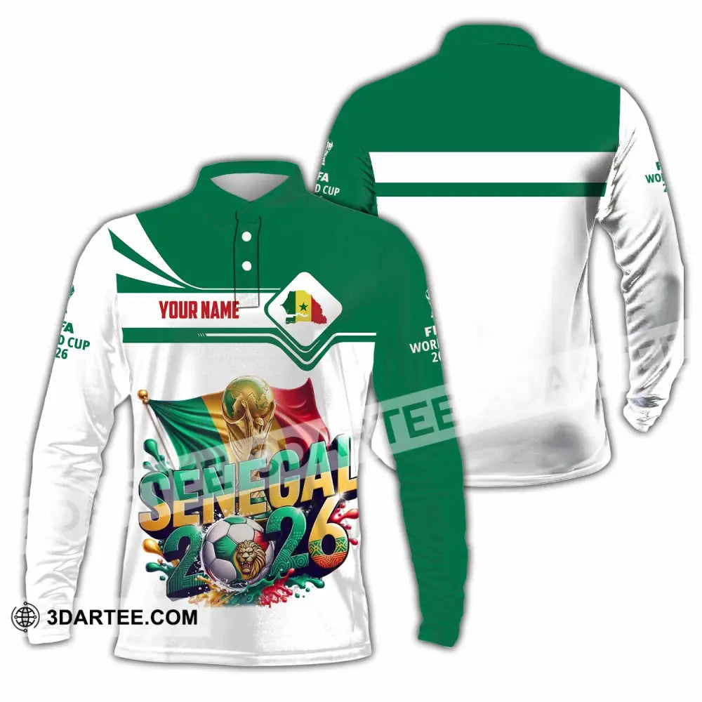 Unisex Shirt - Custom Senegal World Cup 2026 Shirt - Long Sleeve Polo / S - T-shirt